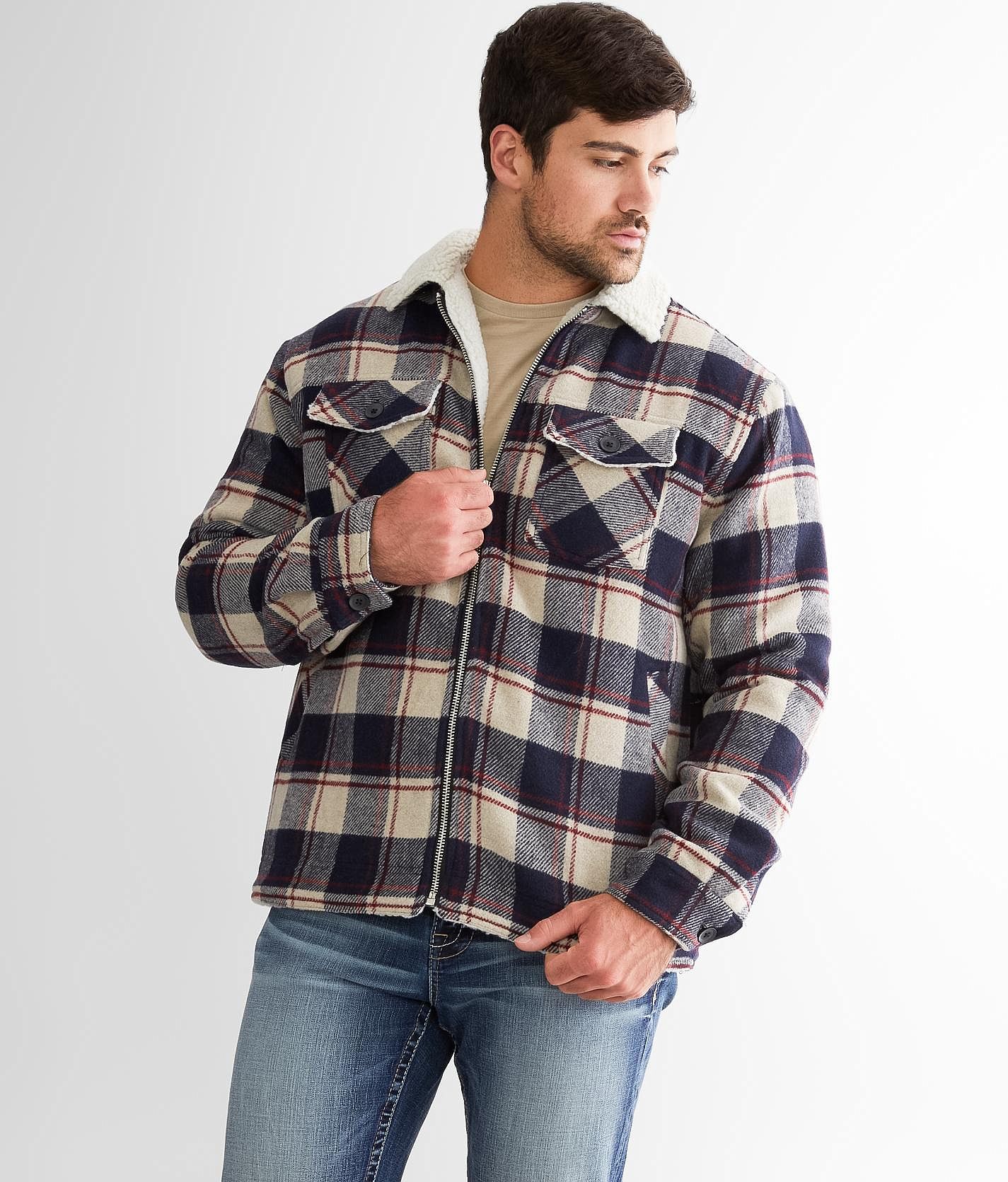 HEDGE Buffalo Plaid Jacket - Men's Coats/Jackets in Beige | Buckle