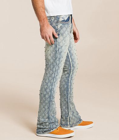 R3bel Denim Slim Stacked Flare Stretch Rhinestone Jean FULL_RIGHT_SIDE