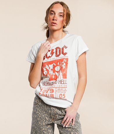 Recycled Karma AC/DC Stoned Band T-Shirt front view