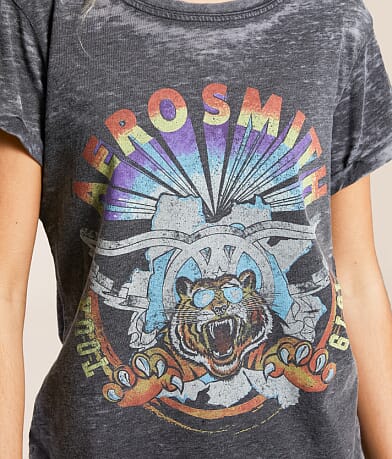 Odd People Aerosmith Burnout Band T-Shirt misc detail 1 view