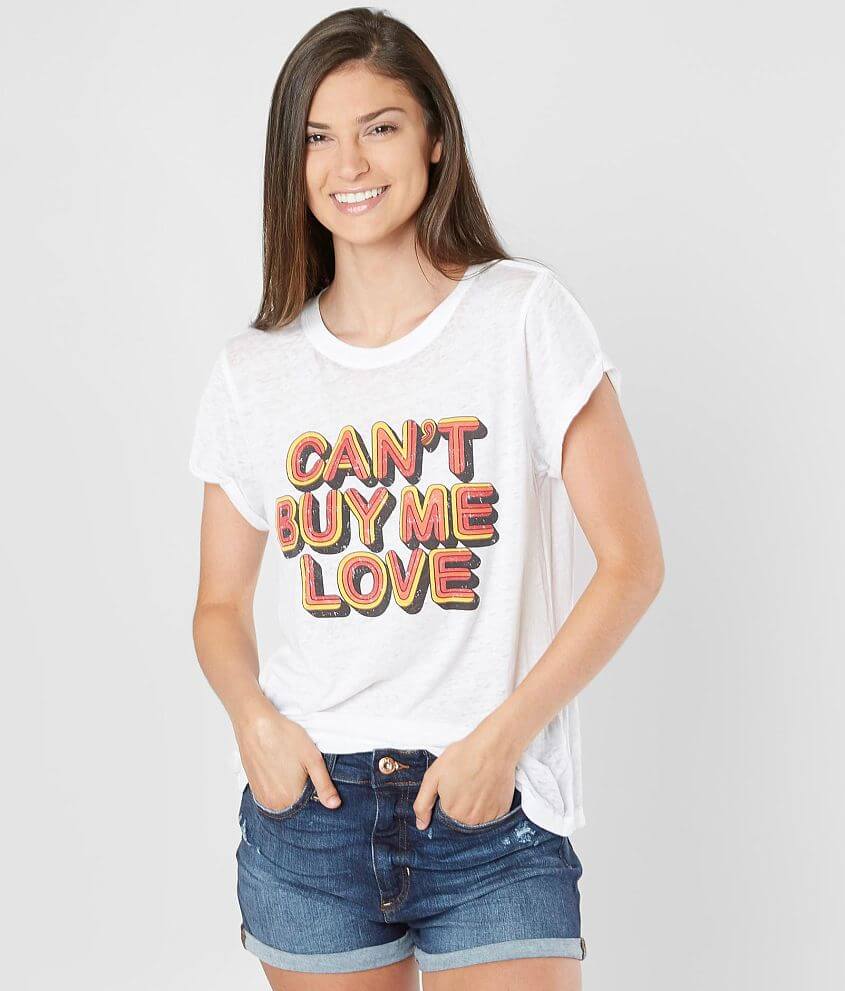 Recycled Karma Can&#39;t Buy Me Love T-Shirt front view