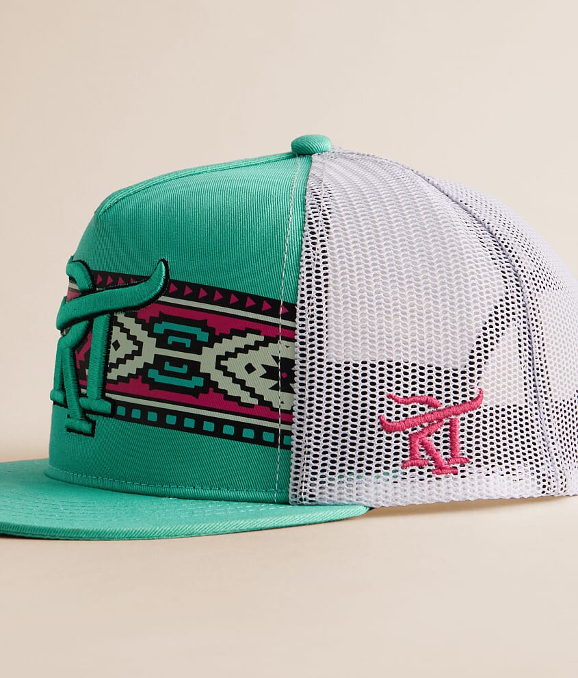 Aqua Aztec Trucker Hat