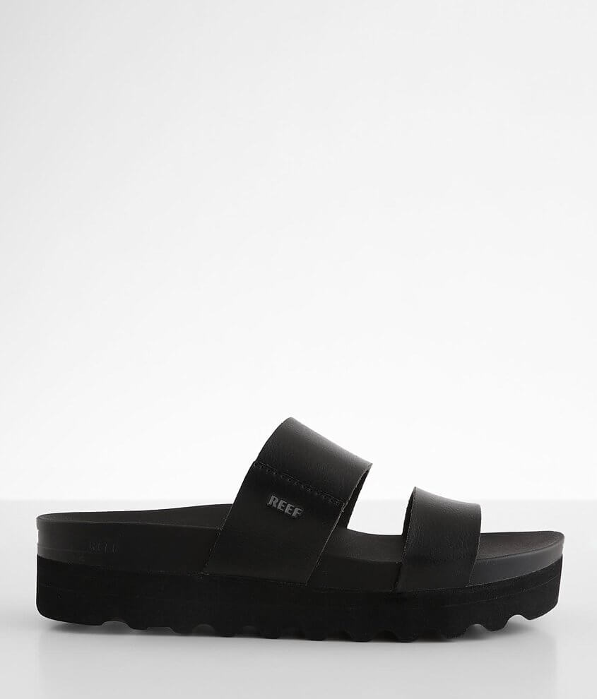 Reef Vista HI Platform Sandal Women s Shoes in Black Black Buckle