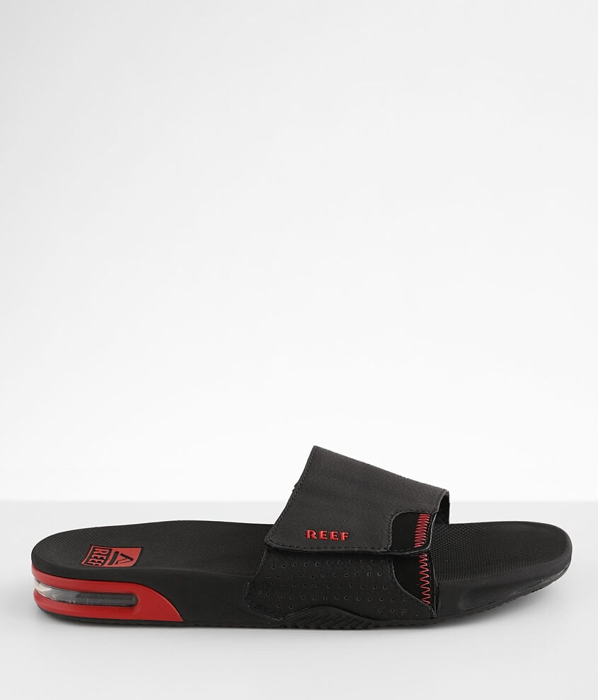 Reef Fanning Slide - Men's Shoes in Black Red | Buckle