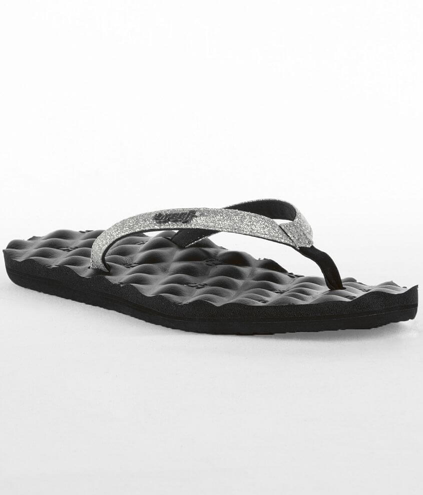 Reef Star Dreams Flip Women s Shoes in Black Silver Buckle