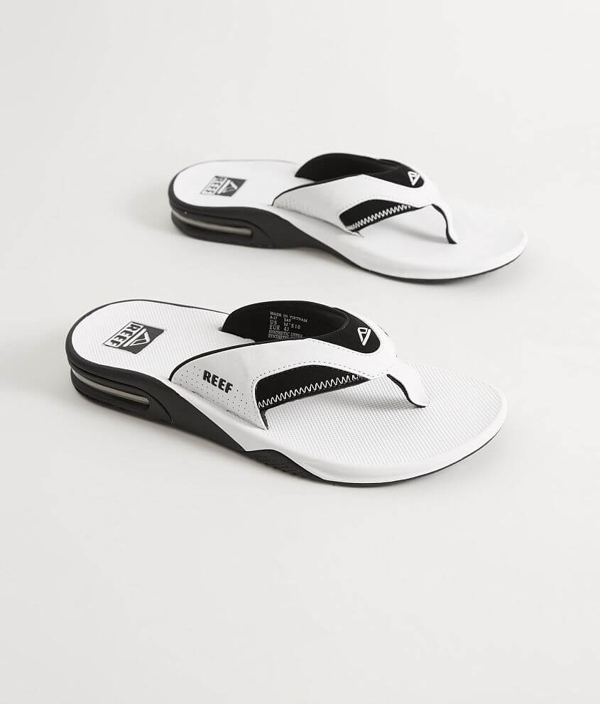 udskiftelig plads . Reef Fanning Flip - Men's Shoes in White Black | Buckle