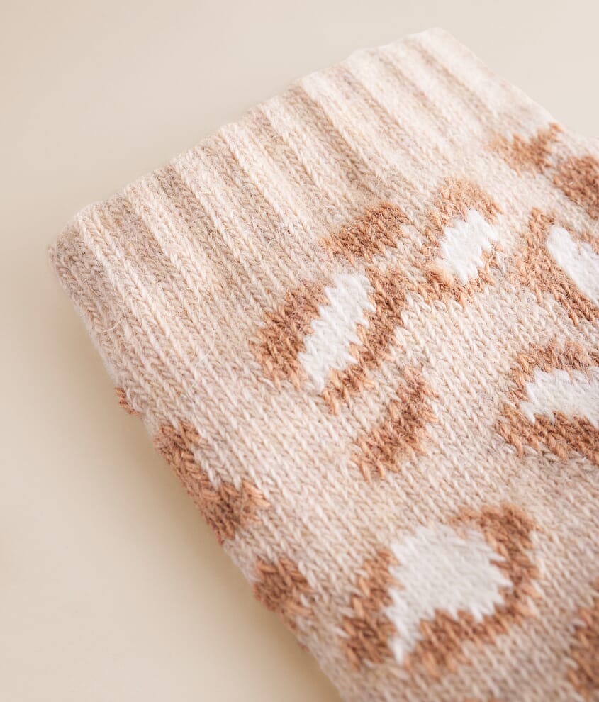 BKE Leopard Cozy Boot Socks