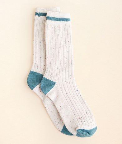 Muk Luks BKE Speckled Boot Socks front view