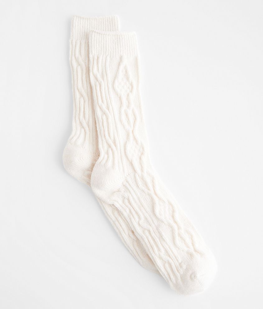 BKE Muk Luks Cable Boot Socks - Women's Socks in Turtle Dove