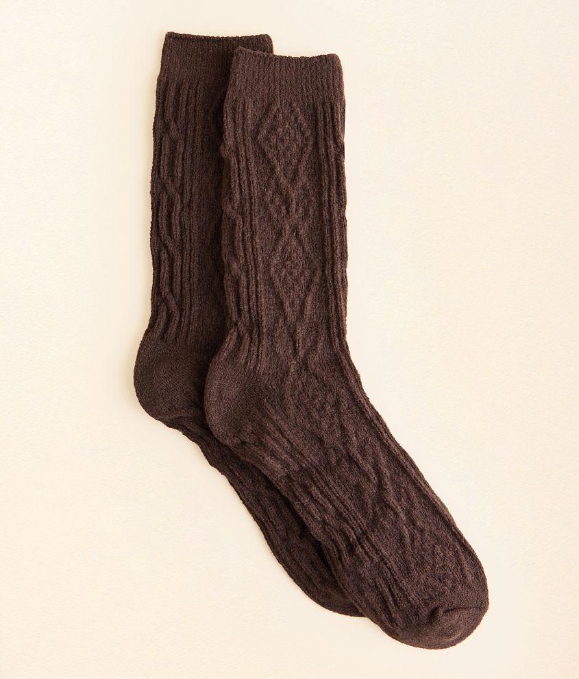 BKE Cable Knit Boot Socks front view