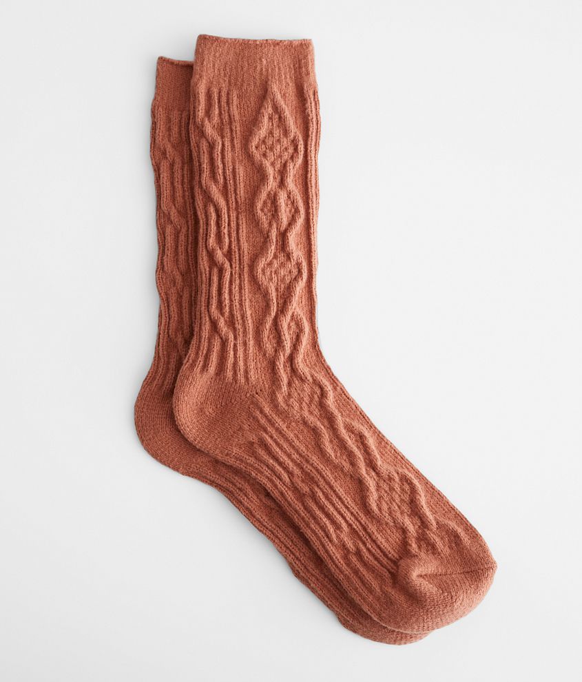 BKE Cable Knit Socks front view