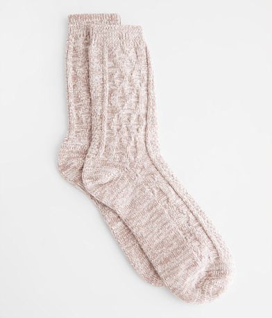 Muk Luks BKE Microfiber Crew Socks front view