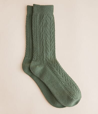 BKE Cable Knit Socks front view