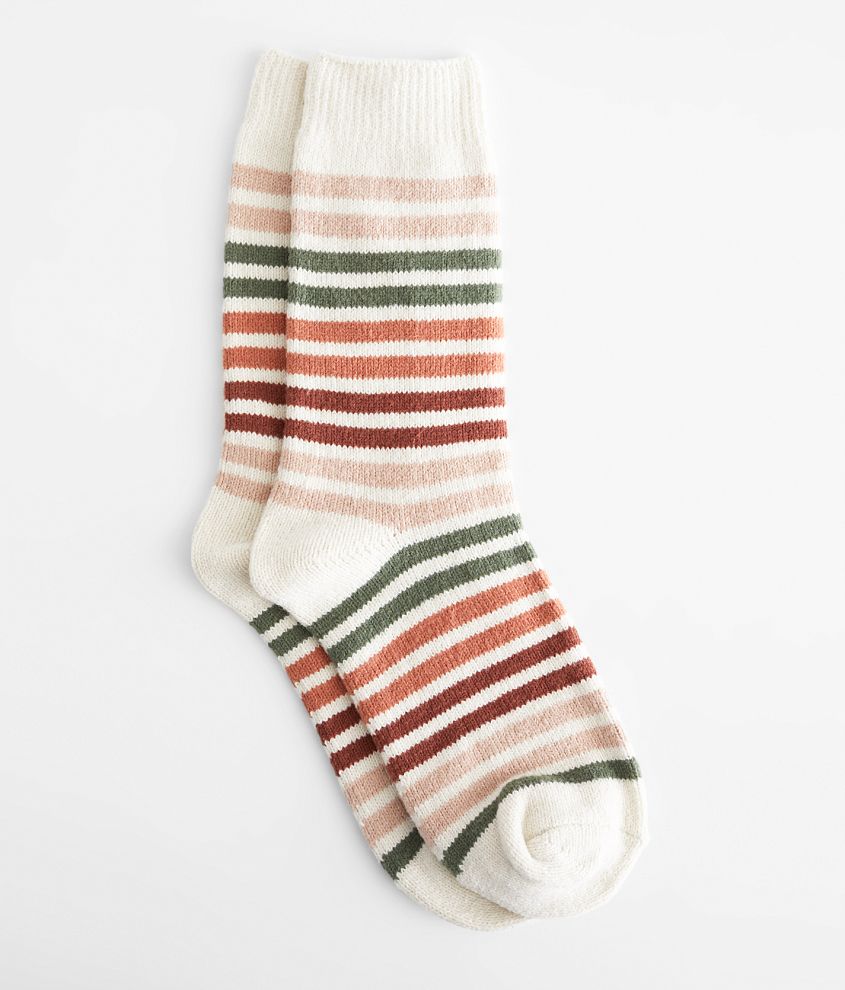 BKE Muk Luks Striped Socks front view