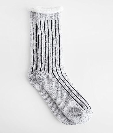 BKE Metallic Mesh Socks - Women's Socks in Black Lurex