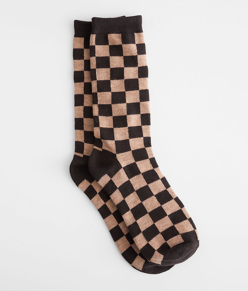 BKE Muk Luks Checkered Socks front view