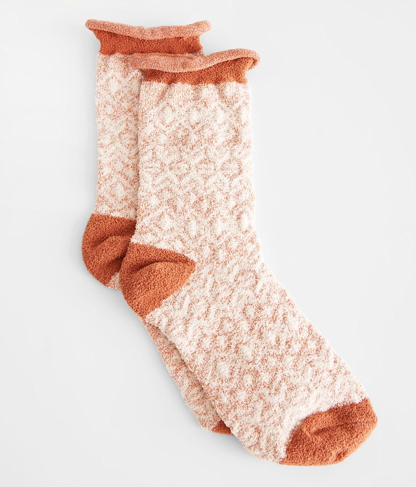 BKE Muk Luks Cozy Motif Socks front view