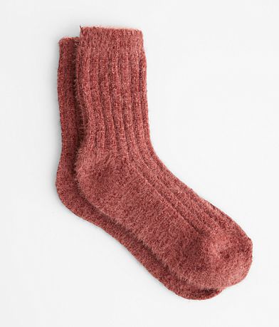 Muk Luks BKE Chenille Boot Socks front view