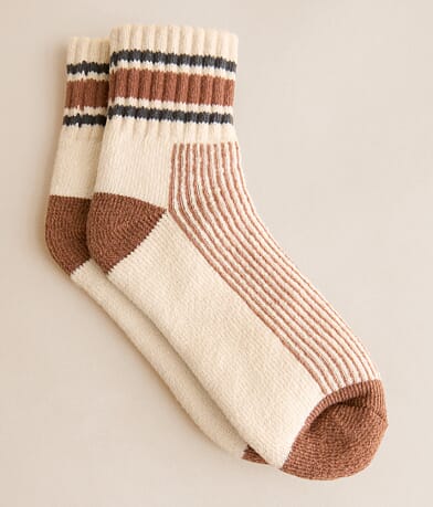 BKE Plush Striped Socks front view