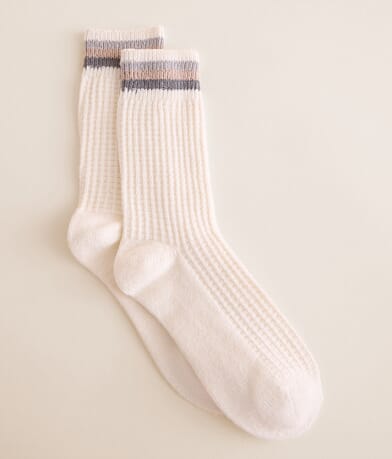 BKE Striped Waffle Socks front view