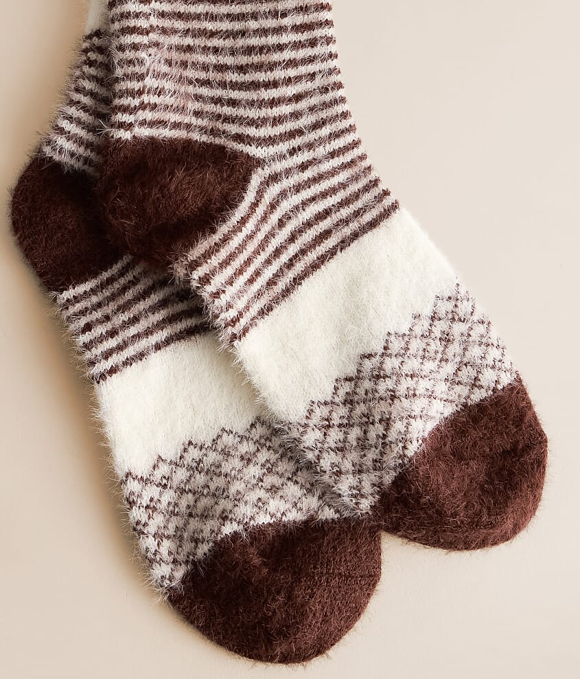 Eyelash Striped Socks