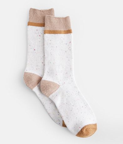 Muk Luks BKE Speckled Boot Socks front view