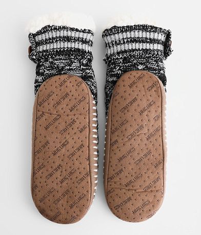 Muk Luks Sweater Knit Slipper Socks misc detail 2 view