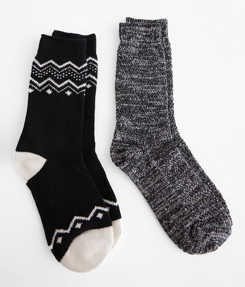 Muk Luks 2 Pack Cozy Socks front view