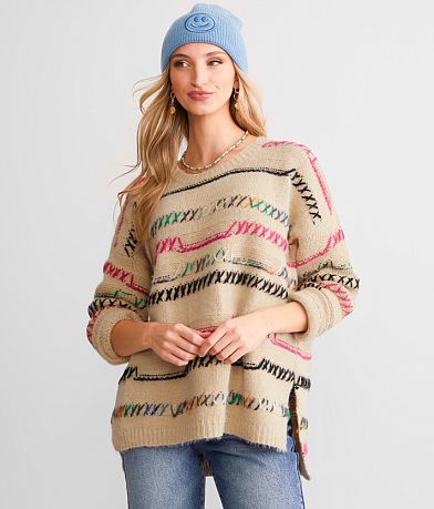 Willow & Root Belted Duster Cardigan Sweater - Women's Sweaters in Brown