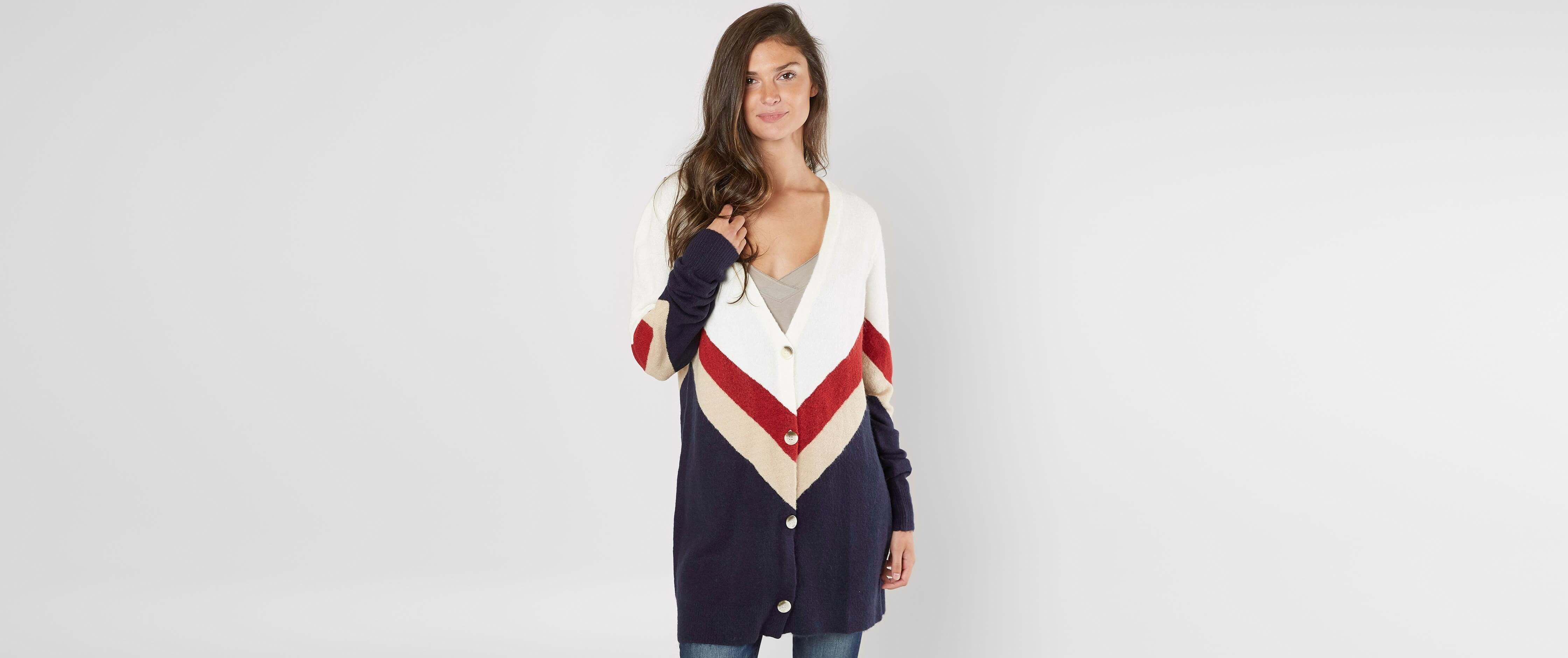 navy cardigan sweater