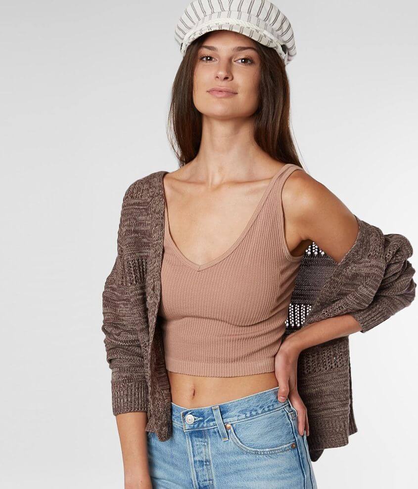 Daytrip Pointelle Cable Knit Cardigan Sweater