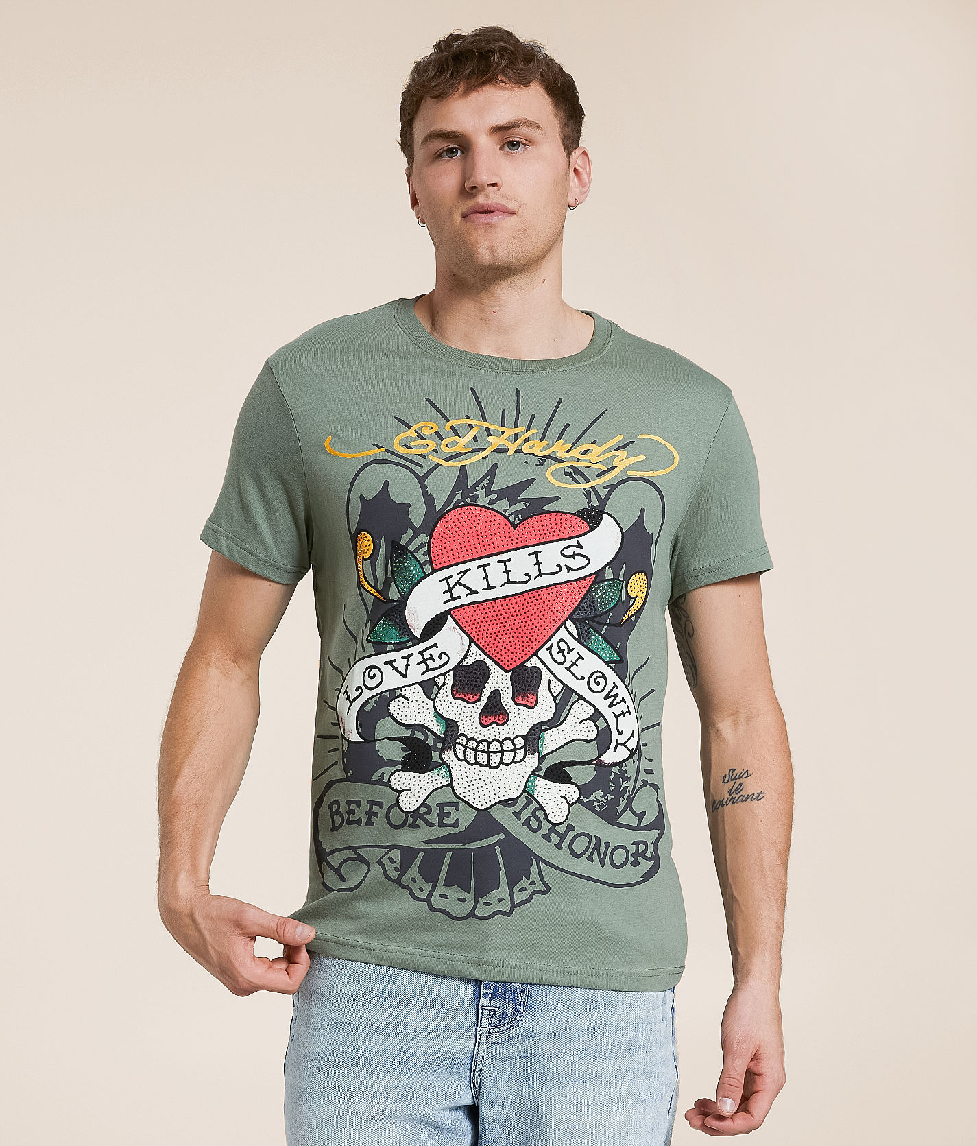 Tシャツ・カットソー Ed Hardy By Loiter Poison Vintage T-Shirt Ed Hardy By Loiter Poison Vintage T-Shirt Tシャツ・カットソー