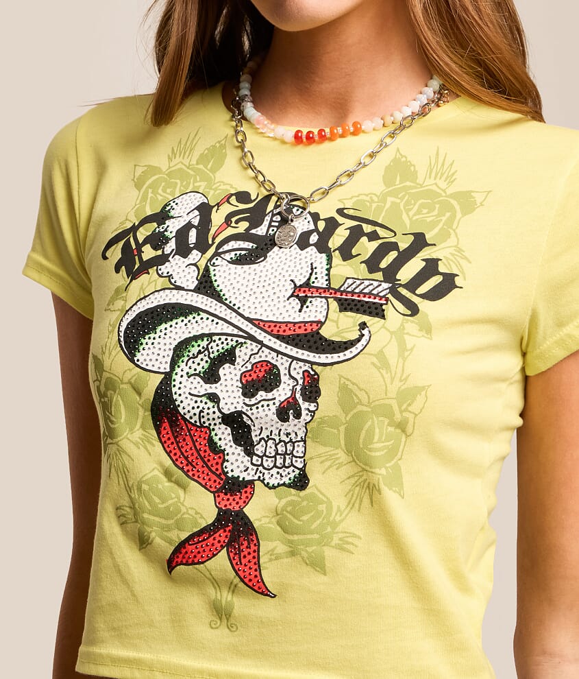 Skull Cowboy Baby Cropped T-Shirt