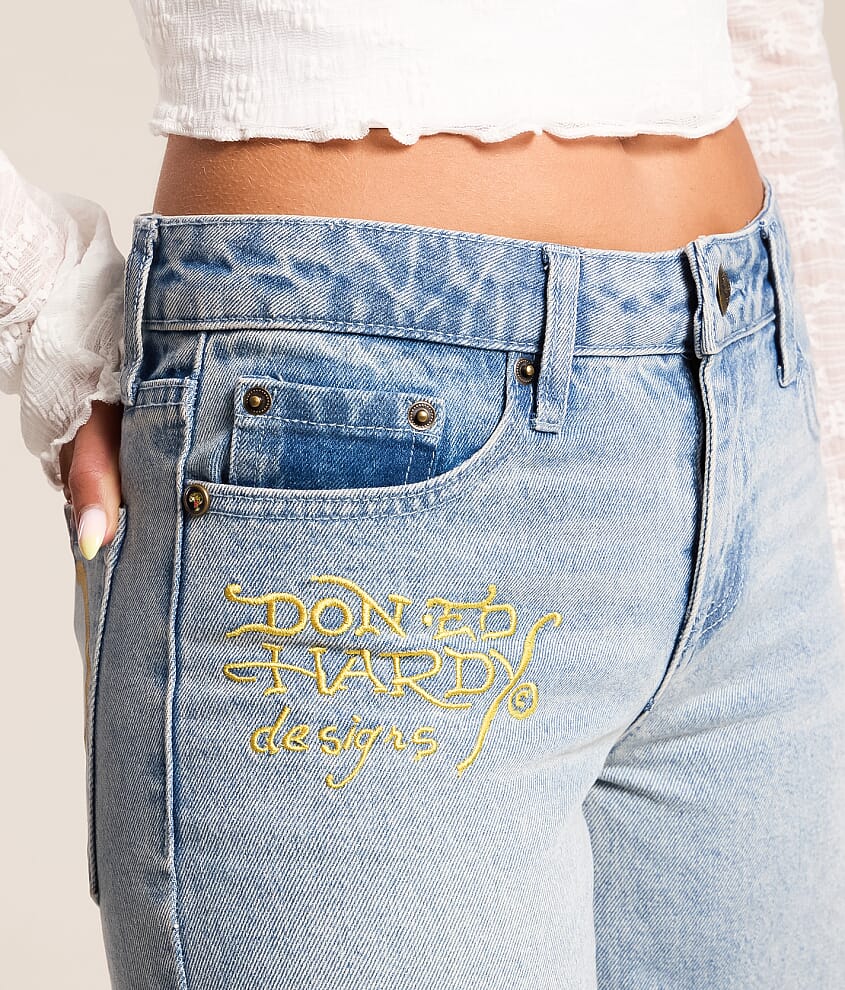 Rhinestone Baggy Wide Leg Jean