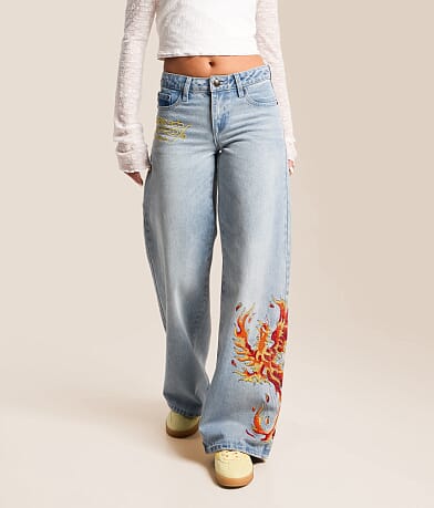 Rhinestone Baggy Wide Leg Jean thumbnail 2