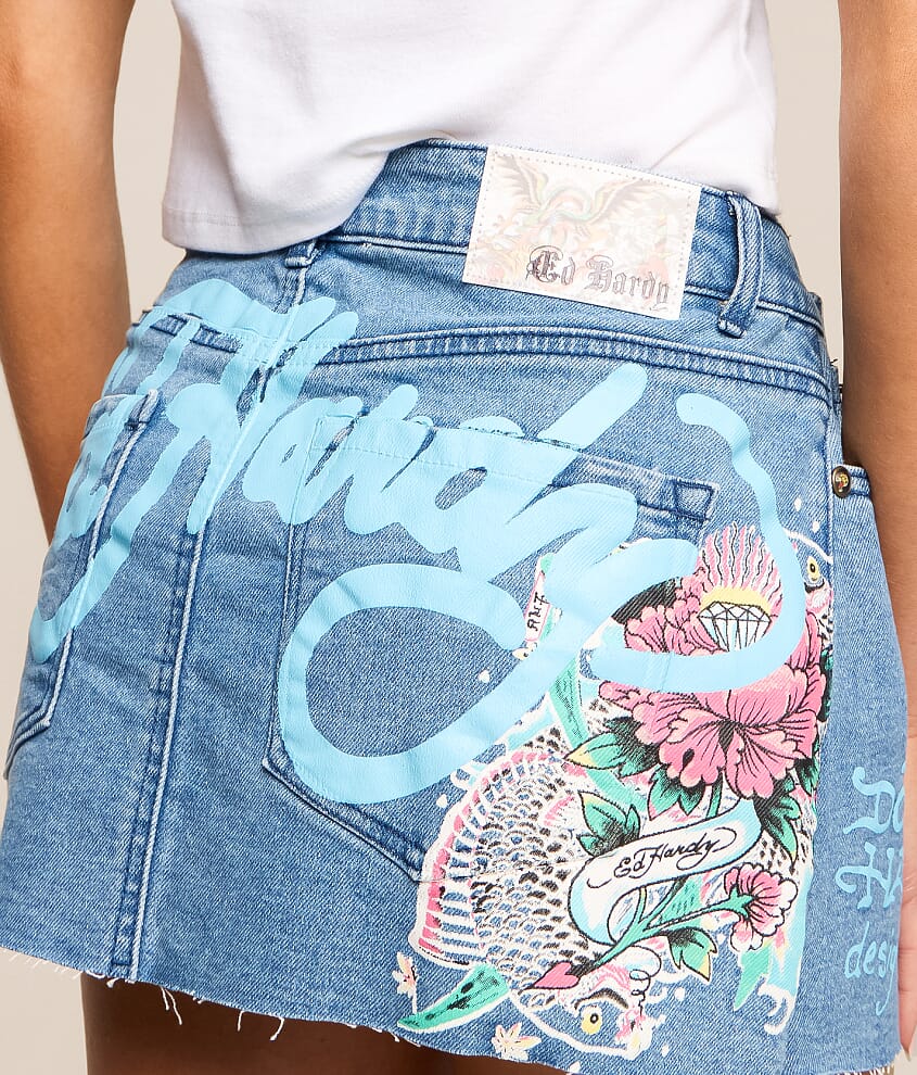 Denim Stretch Mini Skirt