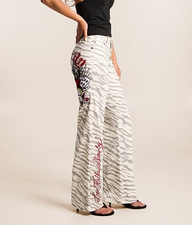 Zebra Wide Leg Stretch Jean thumbnail 3