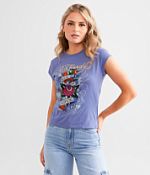 Ed Hardy True Love T-Shirt - Women's Graphic T-Shirts in Pale Blue