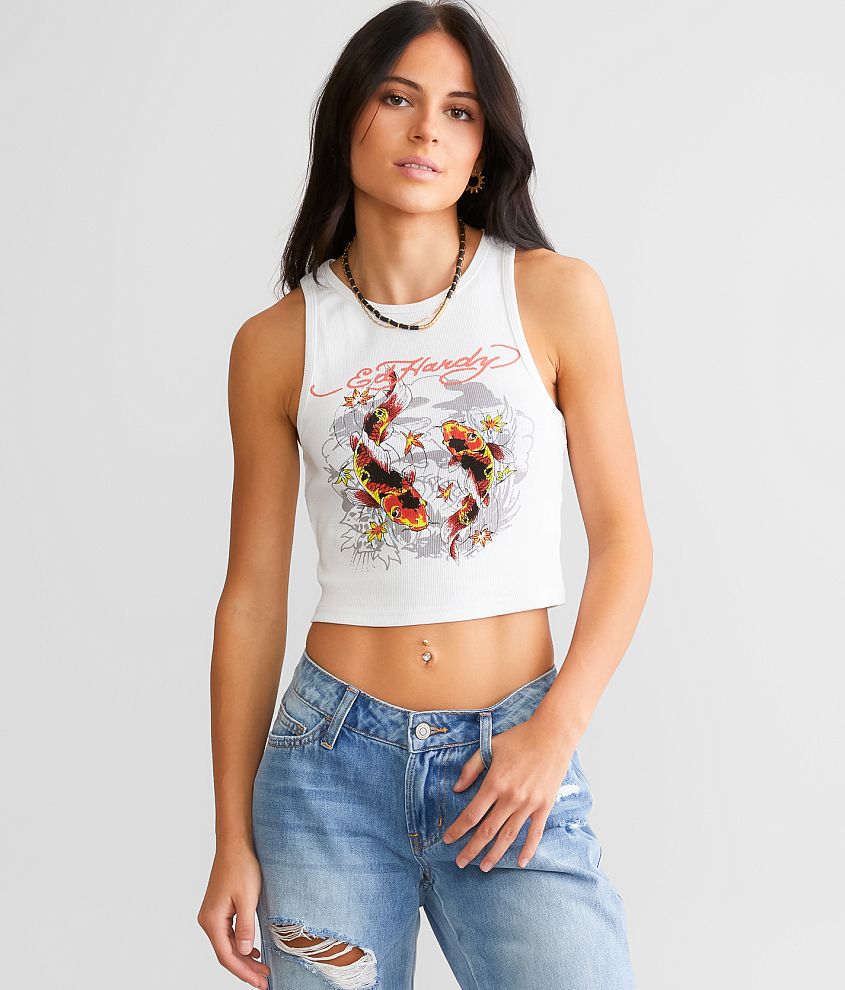 Ed Hardy Koi Fish Tank Top