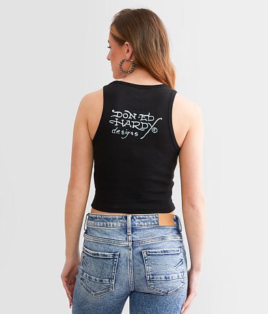 Ed Hardy Cali Koi Cropped Tank Top back view