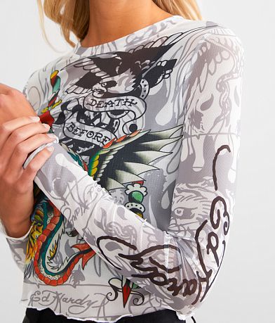 Ed Hardy Dragon Dagger Mesh T-Shirt MISC_DETAIL_1