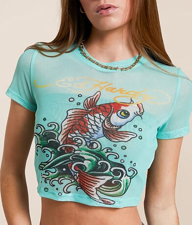 Ed Hardy Koi Fish Power Cropped Baby T-Shirt MISC_DETAIL_1