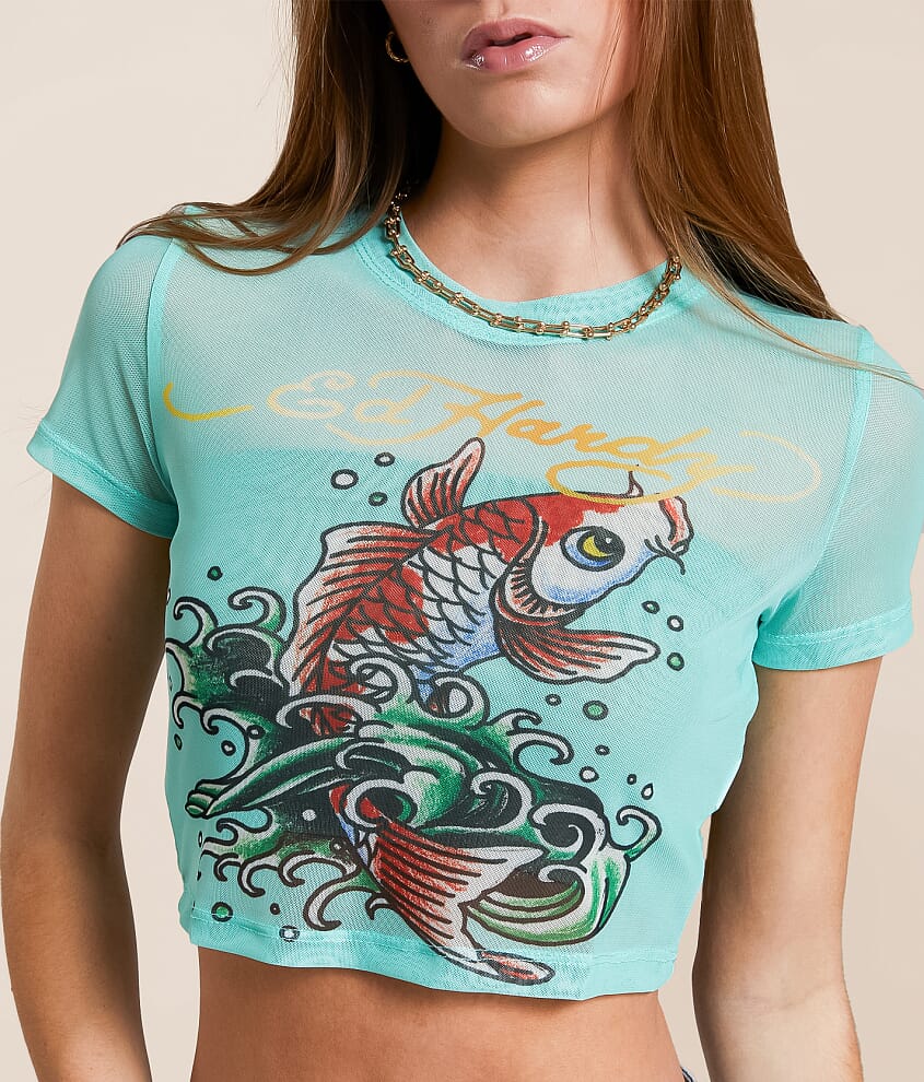 Koi Fish Power Cropped Baby T-Shirt