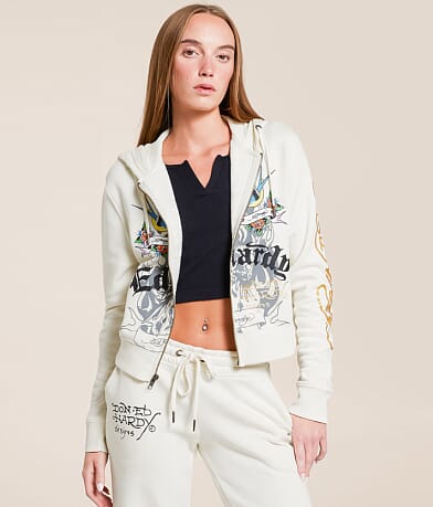 Ed Hardy Heart Hoodie front view