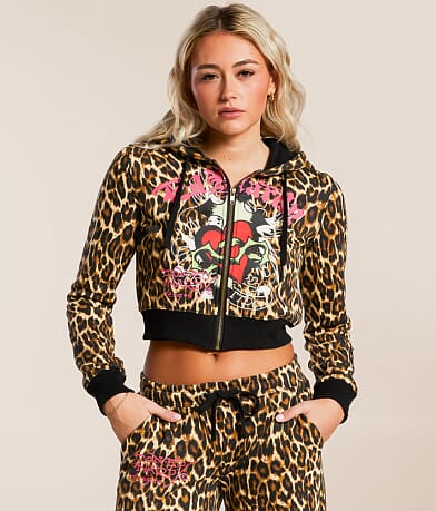 Ed Hardy Y2K Sacred Heart Cropped Hoodie FULL_RIGHT_SIDE