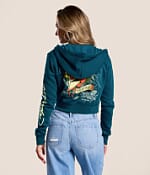 Ed Hardy Love Kills Slowly Cropped Hoodie - Women's Sweatshirts in
