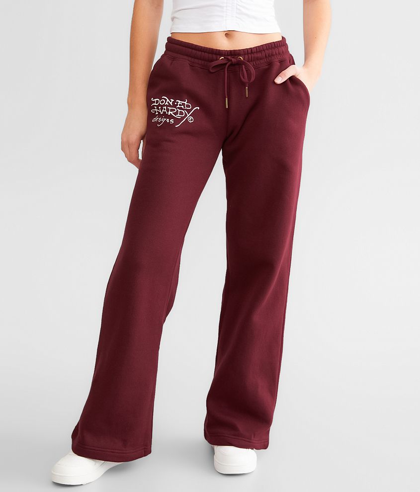 Ed Hardy Retro Tiger Pant - Women's Pants in Sangria