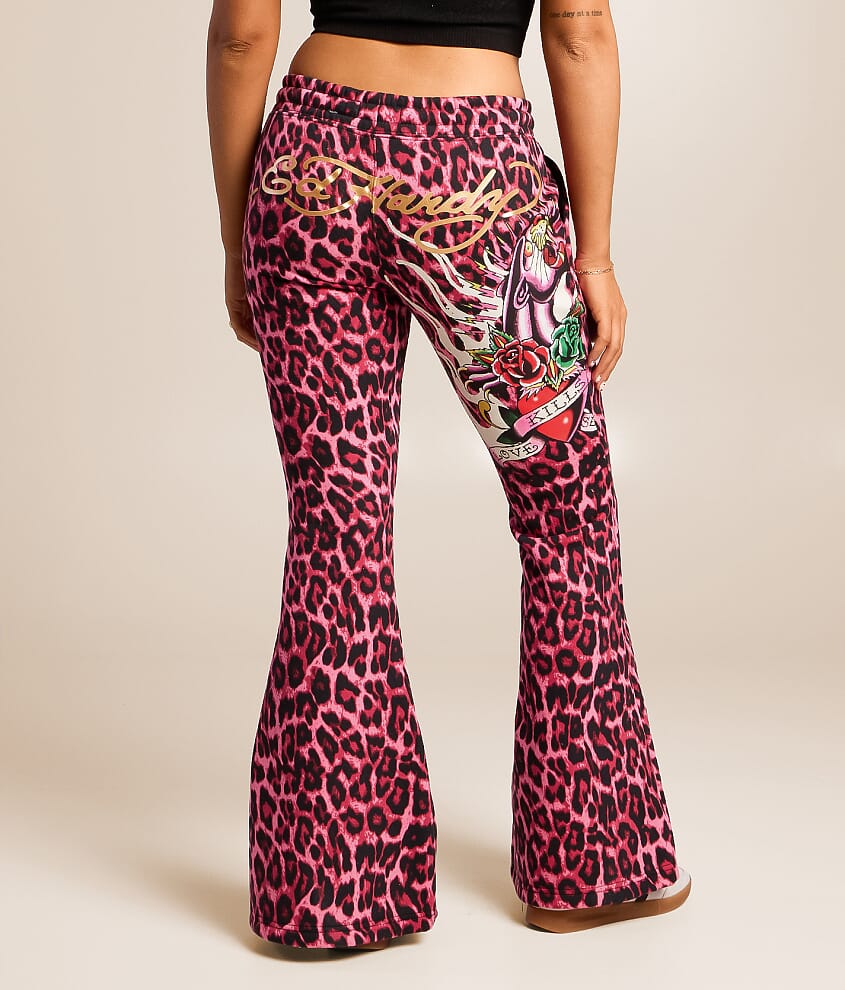 Panther Roses Leopard Flare Sweatpant