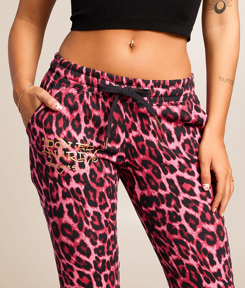 Panther Roses Leopard Flare Sweatpant