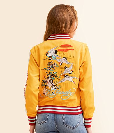 Ed Hardy Koi Cranes Jacket back view